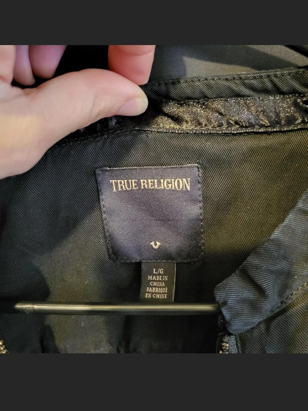 True Religion Black Military Field Jacket